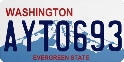 WA license plate AYT0693