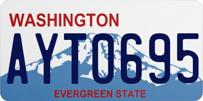 WA license plate AYT0695