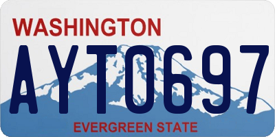 WA license plate AYT0697