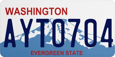 WA license plate AYT0704