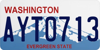 WA license plate AYT0713