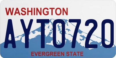 WA license plate AYT0720