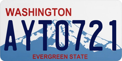 WA license plate AYT0721