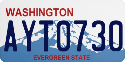 WA license plate AYT0730