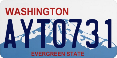 WA license plate AYT0731