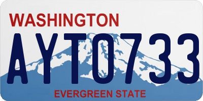WA license plate AYT0733