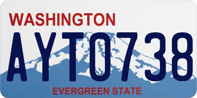 WA license plate AYT0738