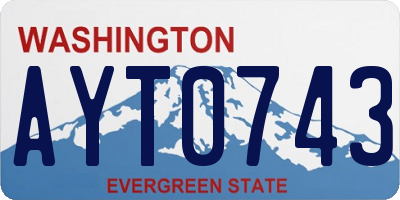 WA license plate AYT0743