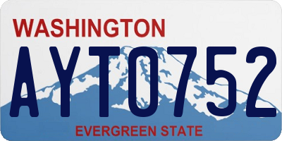 WA license plate AYT0752