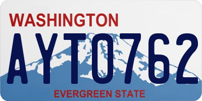WA license plate AYT0762