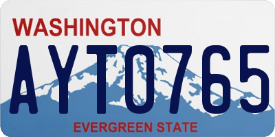 WA license plate AYT0765