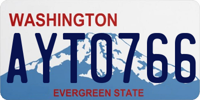 WA license plate AYT0766