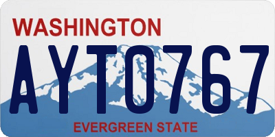 WA license plate AYT0767