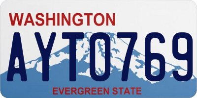 WA license plate AYT0769