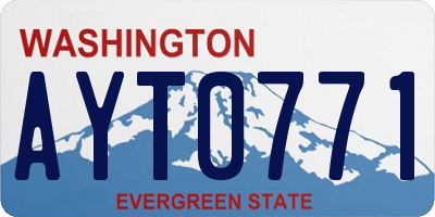 WA license plate AYT0771