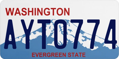 WA license plate AYT0774