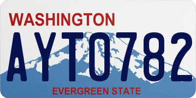 WA license plate AYT0782