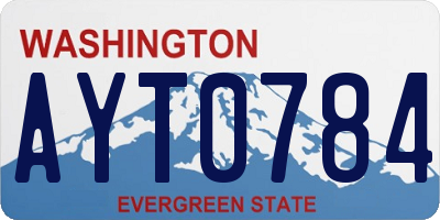 WA license plate AYT0784