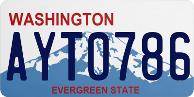 WA license plate AYT0786