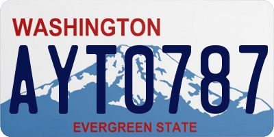 WA license plate AYT0787