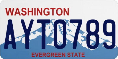 WA license plate AYT0789