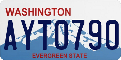 WA license plate AYT0790