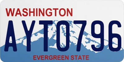 WA license plate AYT0796