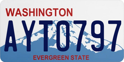 WA license plate AYT0797