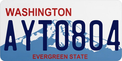 WA license plate AYT0804