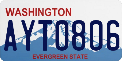 WA license plate AYT0806