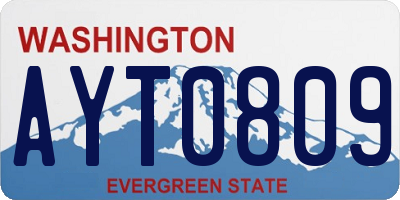 WA license plate AYT0809