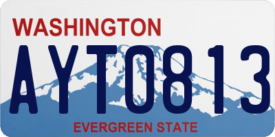 WA license plate AYT0813