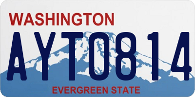 WA license plate AYT0814