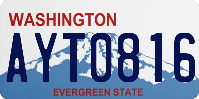 WA license plate AYT0816