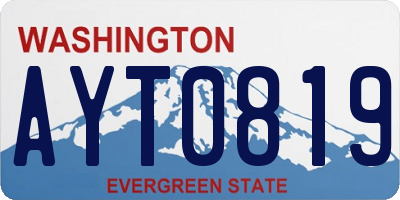 WA license plate AYT0819