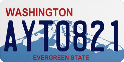 WA license plate AYT0821