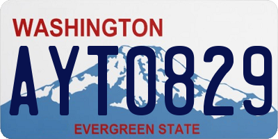 WA license plate AYT0829