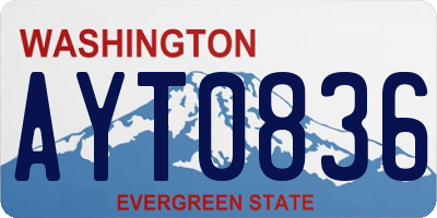 WA license plate AYT0836