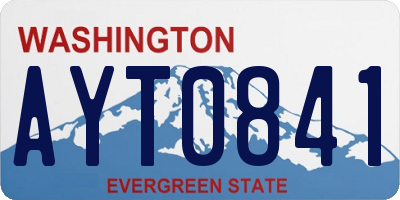 WA license plate AYT0841