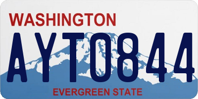WA license plate AYT0844