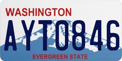 WA license plate AYT0846