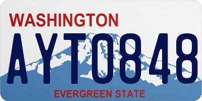 WA license plate AYT0848