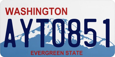 WA license plate AYT0851
