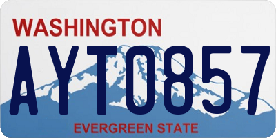 WA license plate AYT0857