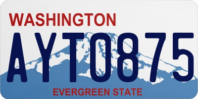 WA license plate AYT0875