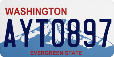 WA license plate AYT0897