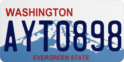 WA license plate AYT0898