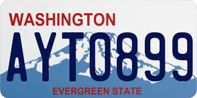 WA license plate AYT0899
