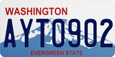 WA license plate AYT0902