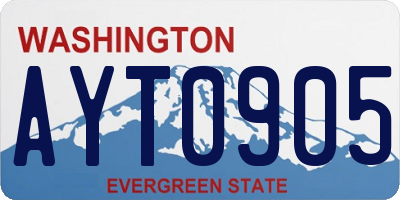 WA license plate AYT0905